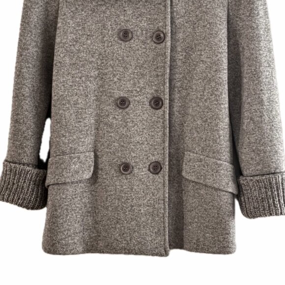 Amina Rubinacci Jacket Womens Sz Small/42 Gray Knit Wool Cashmere Italy MINT - Picture 2 of 15